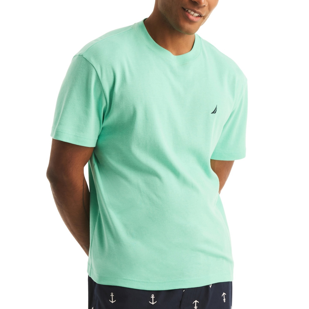 Nautica Men Single Dye Sleep T-Shirt Mint Spring Size M